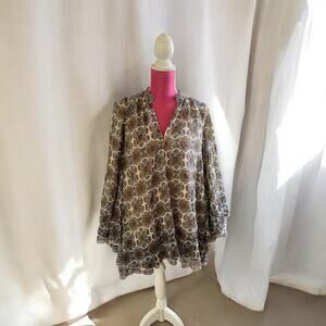 NEW Sample Tag Free People Gabi Tunic Crazy Mod Mini Dress Boho Chic Top Sz XS